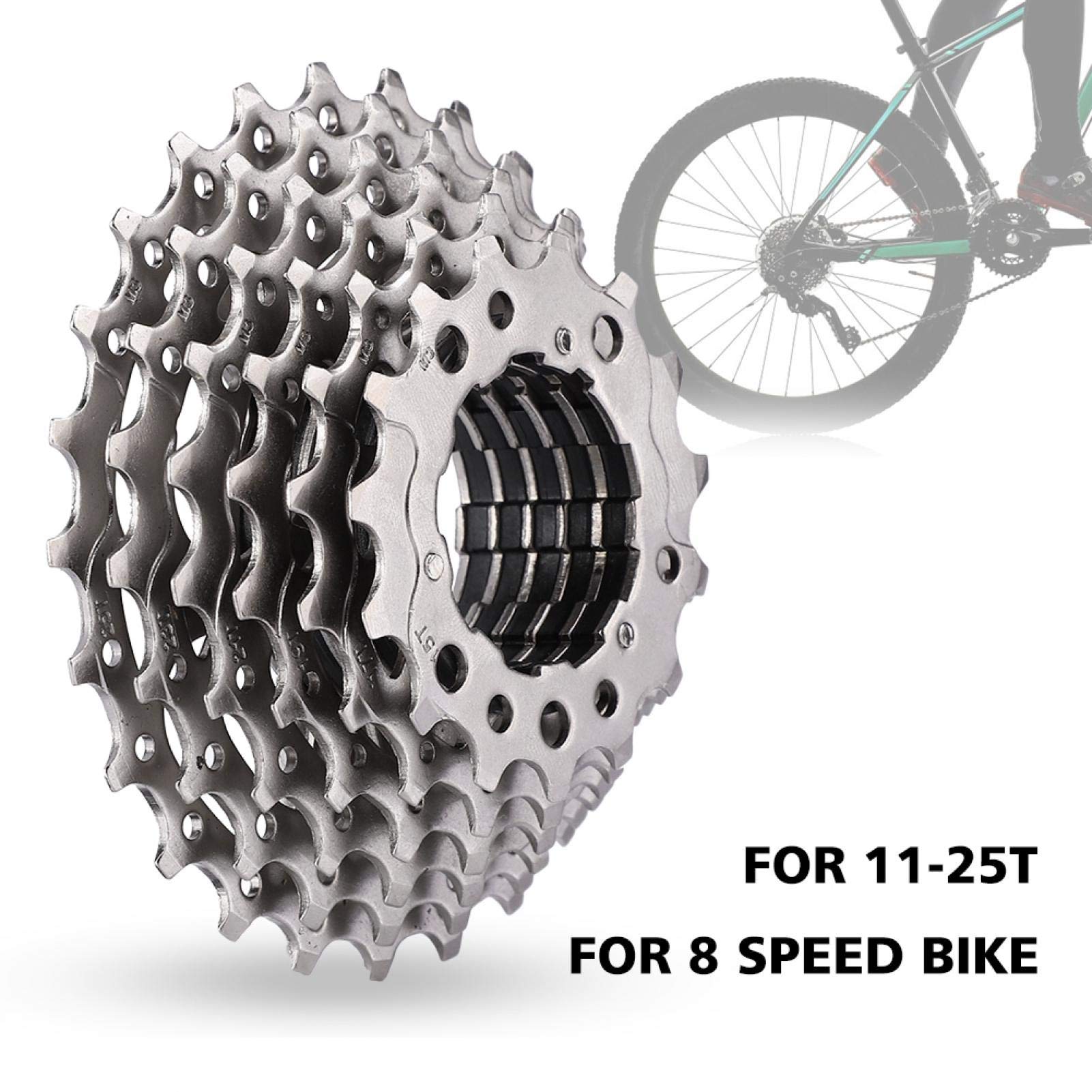 Kuuleyn Cassetta Pignoni 11-25T 8 Velocità Bici Acciaio