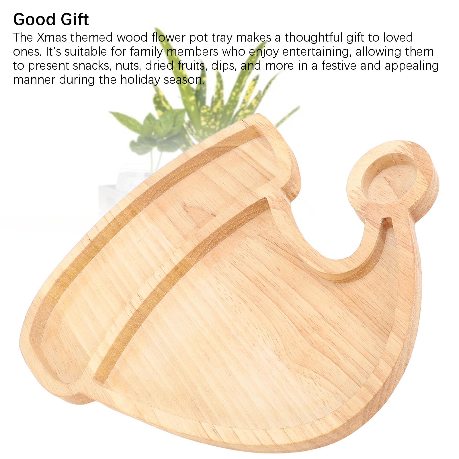 Hapivida Vassoio Legno Quercia Cappello Natale Antipasti