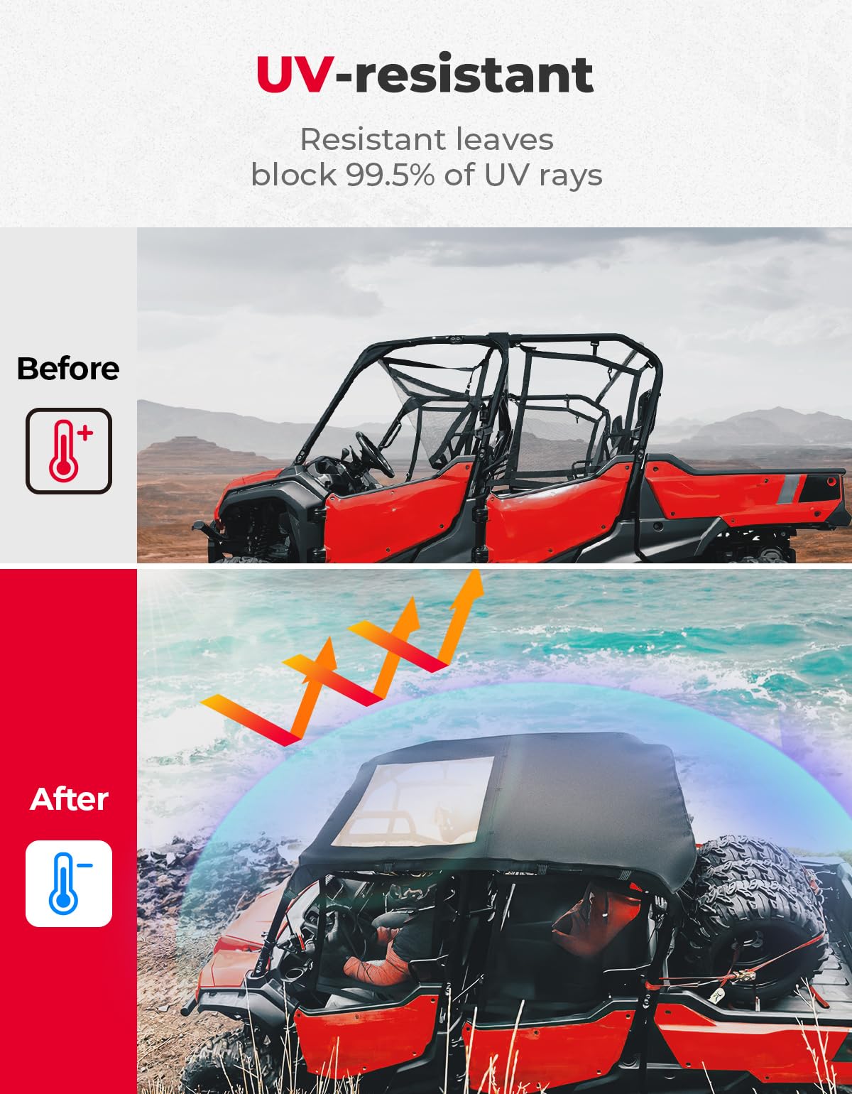 Kemimoto tetto tela UTV Honda Pioneer 1000-6
