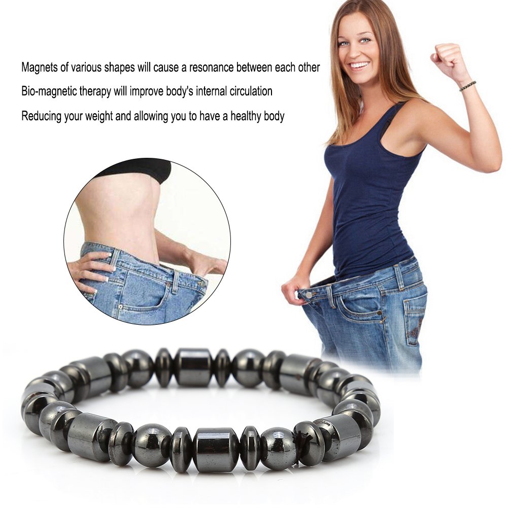 Hapivida Ematite bracciale magnetico elastico