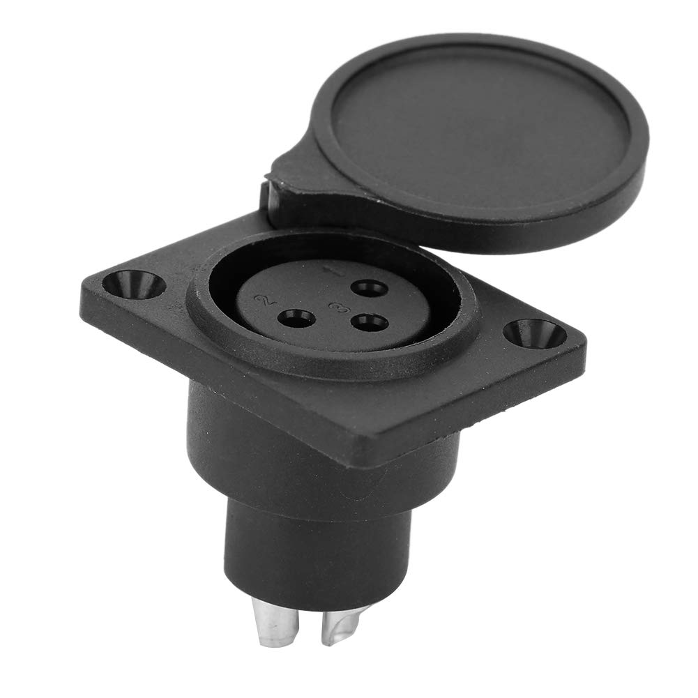 AOWINHIT Presa XLR 3 Pin da Pannello Set 5 Pezzi Nero