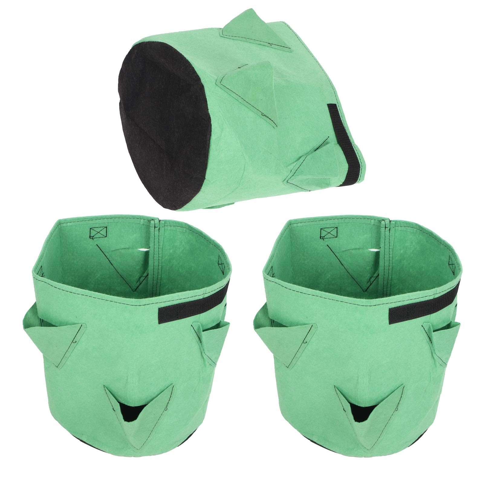 Kuuleyn Vaso Coltivazione Fragole Feltro 26L 3 Pezzi Verde