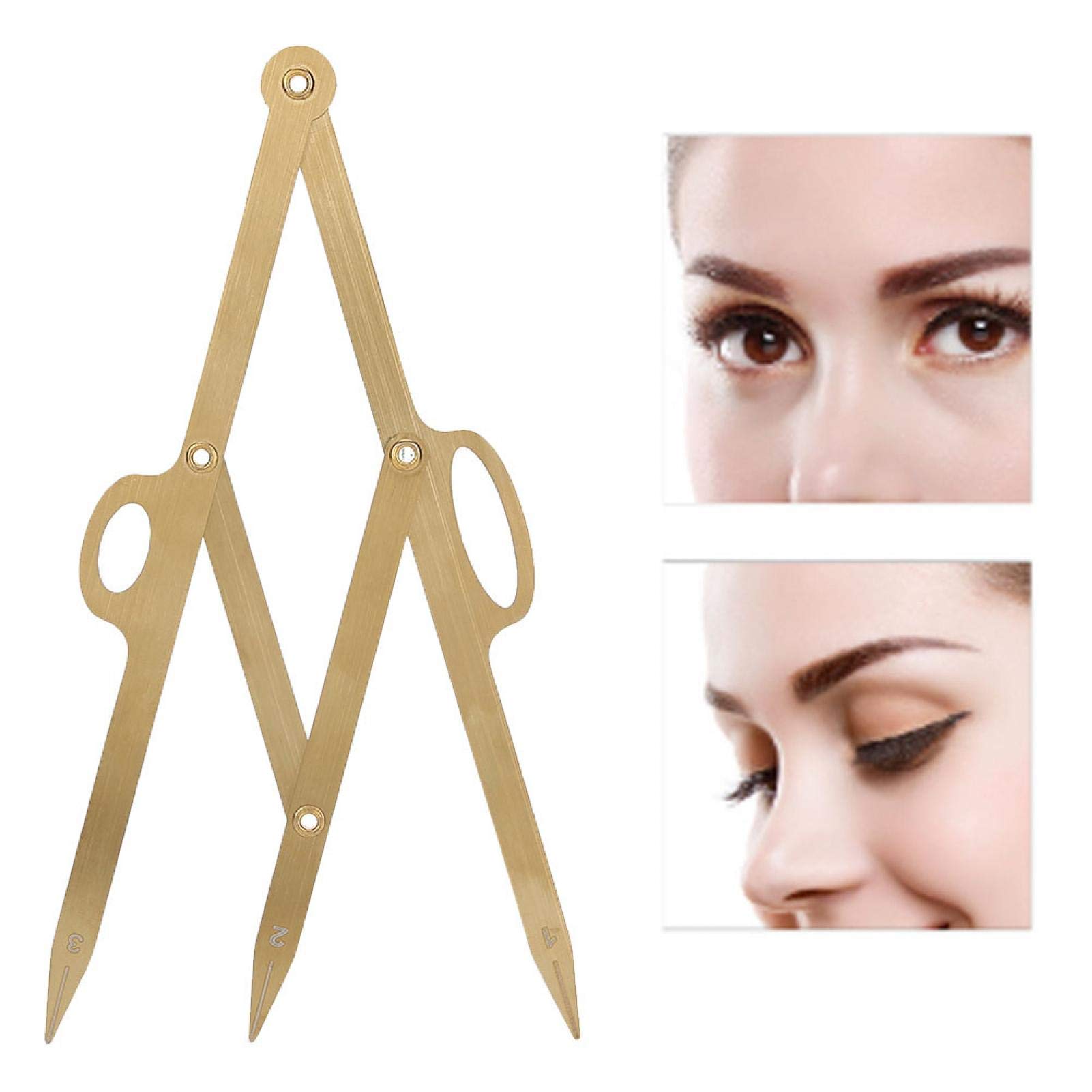 Kuuleyn Stencil sopracciglia righello microblading oro