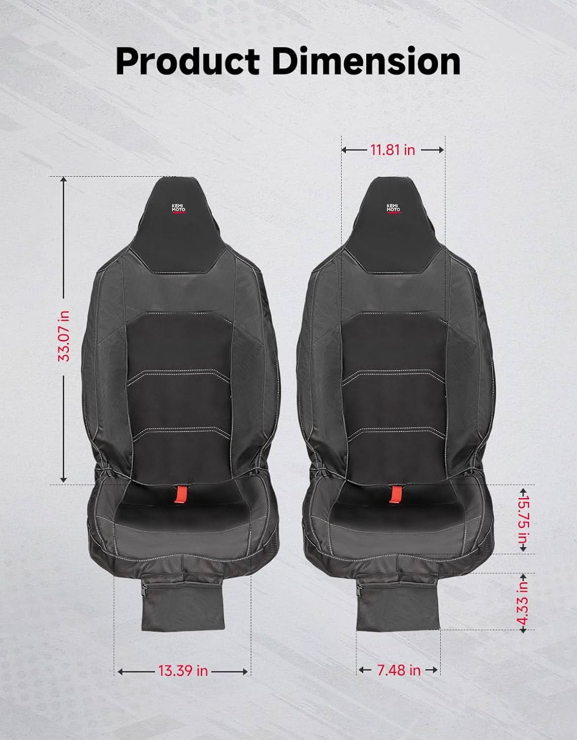 KEMIMOTO RZR XP 1000 coprisedili anteriori 2 pezzi
