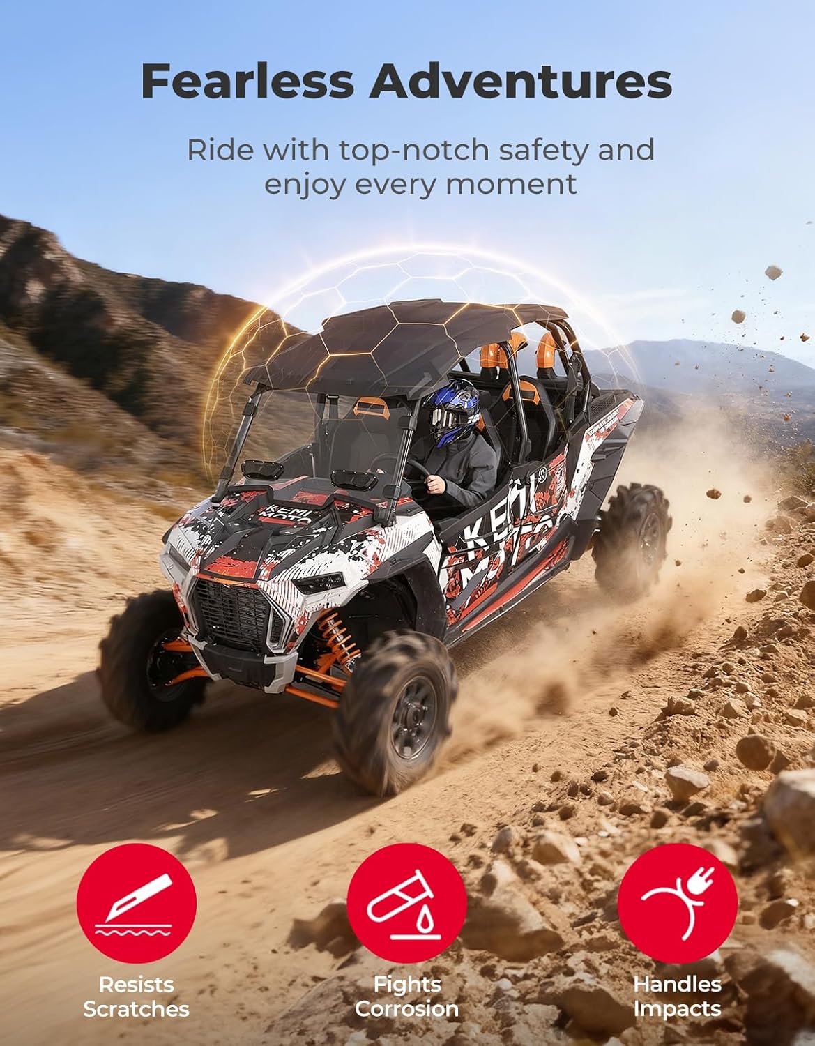 KEMIMOTO RZR XP 4 1000 tettuccio rigido 4 posti HDPE