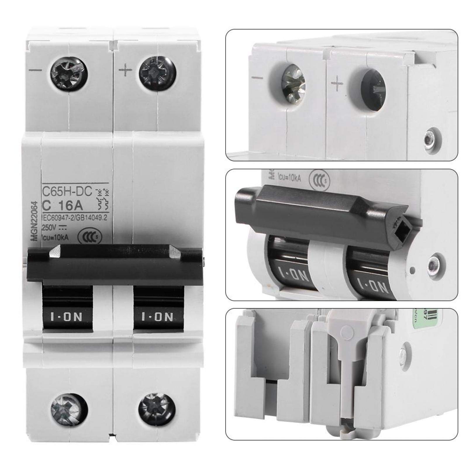 Kuuleyn interruttore magnetotermico DC 2P 250V 63A guida DIN solare