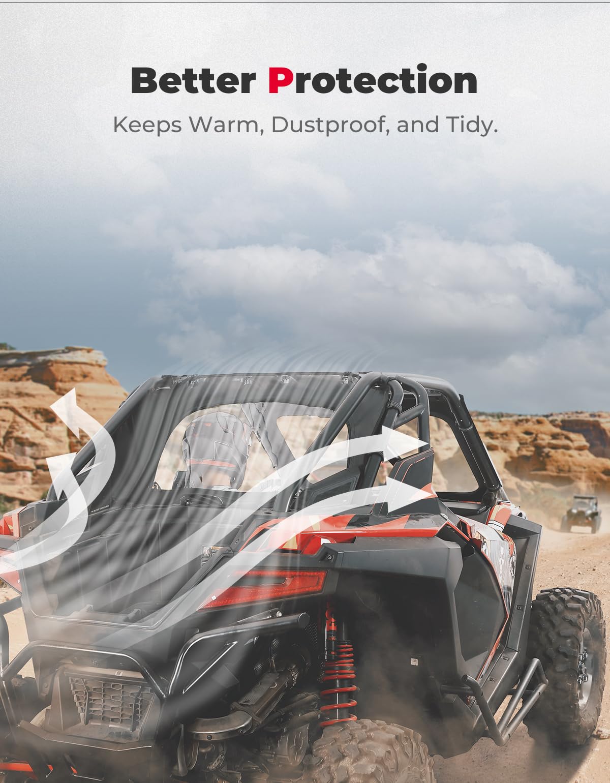Kemimoto RZR PRO XP Turbo R lunotto posteriore morbido antipioggia