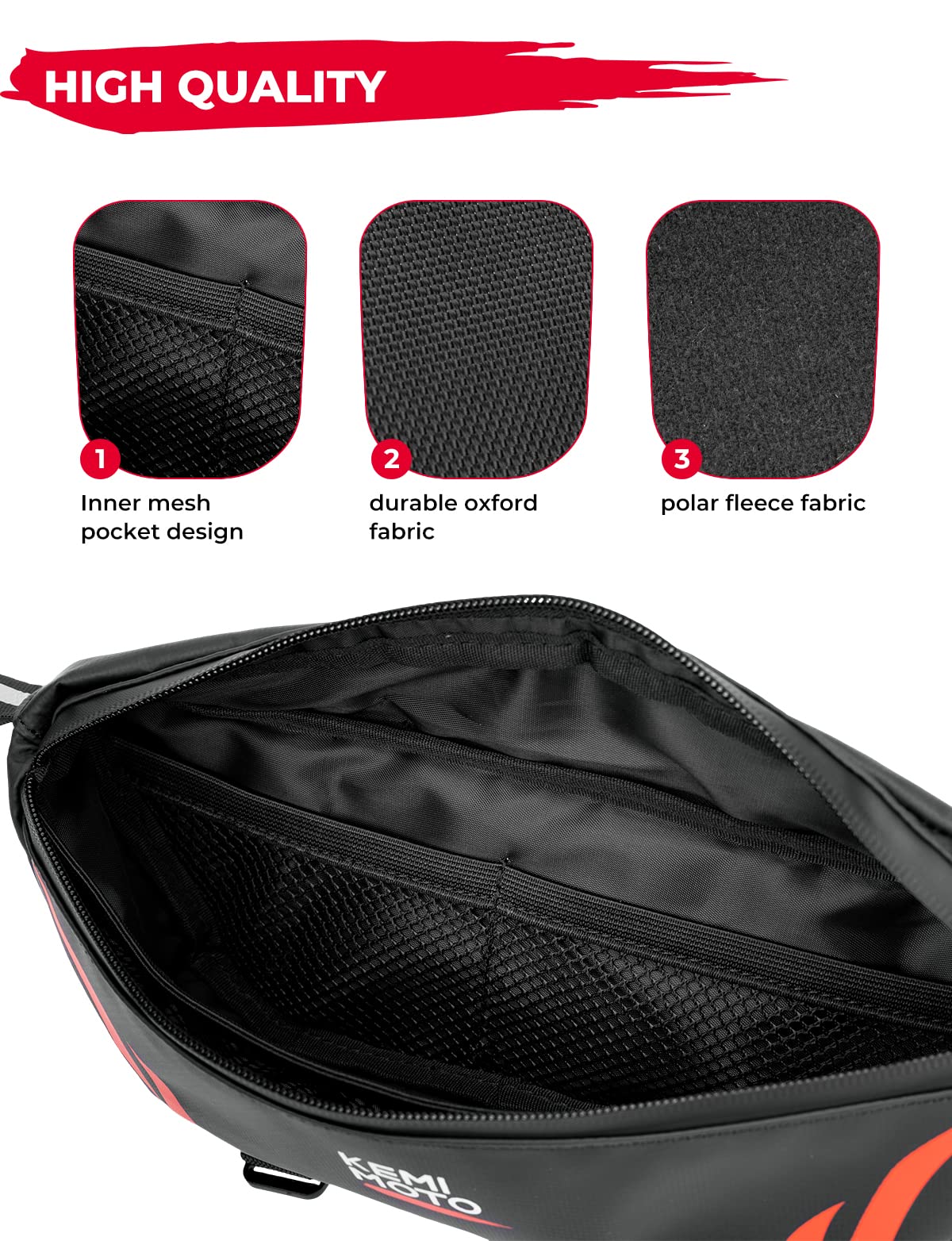 KEMIMOTO Borsa Manubrio Moto Impermeabile Universale