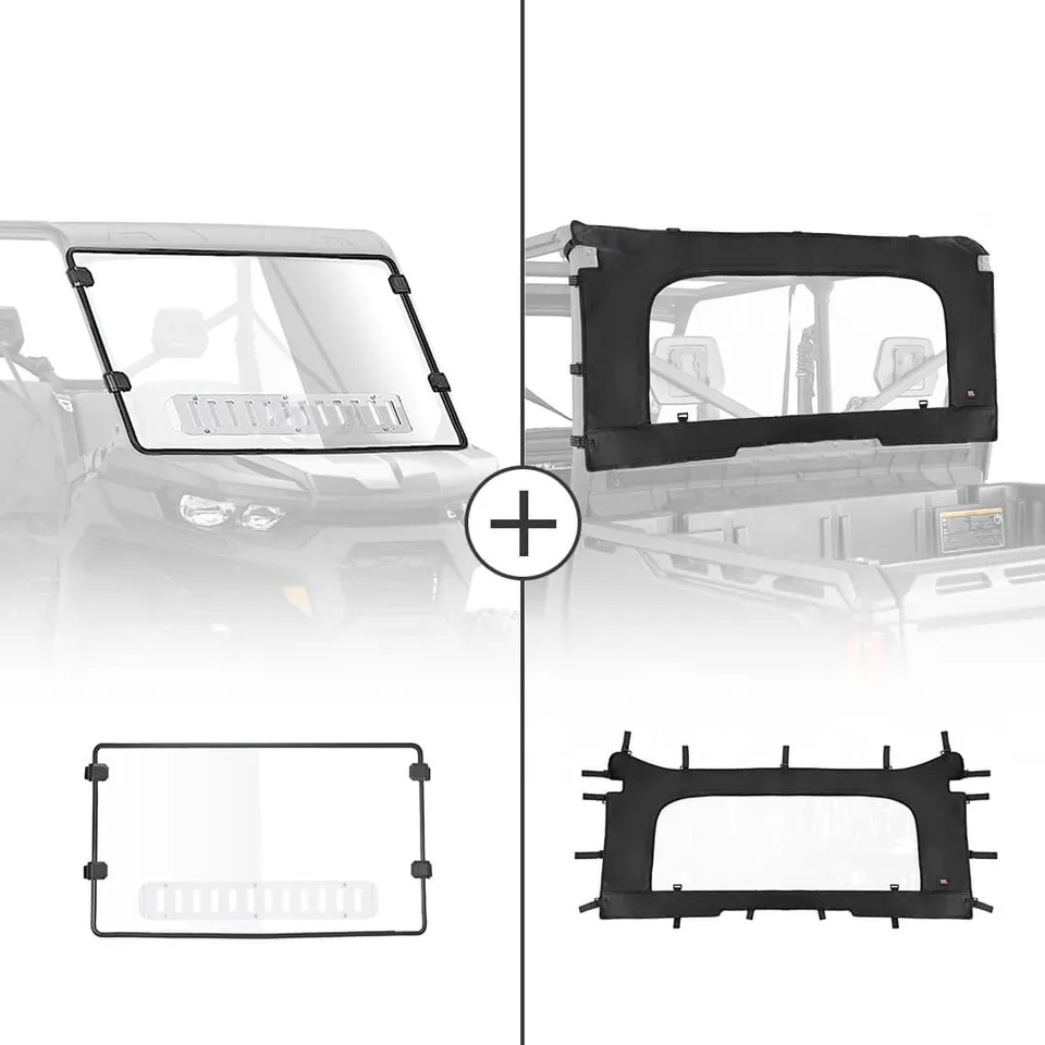 KEMIMOTO Defender parabrezza anteriore ventilato + posteriore set