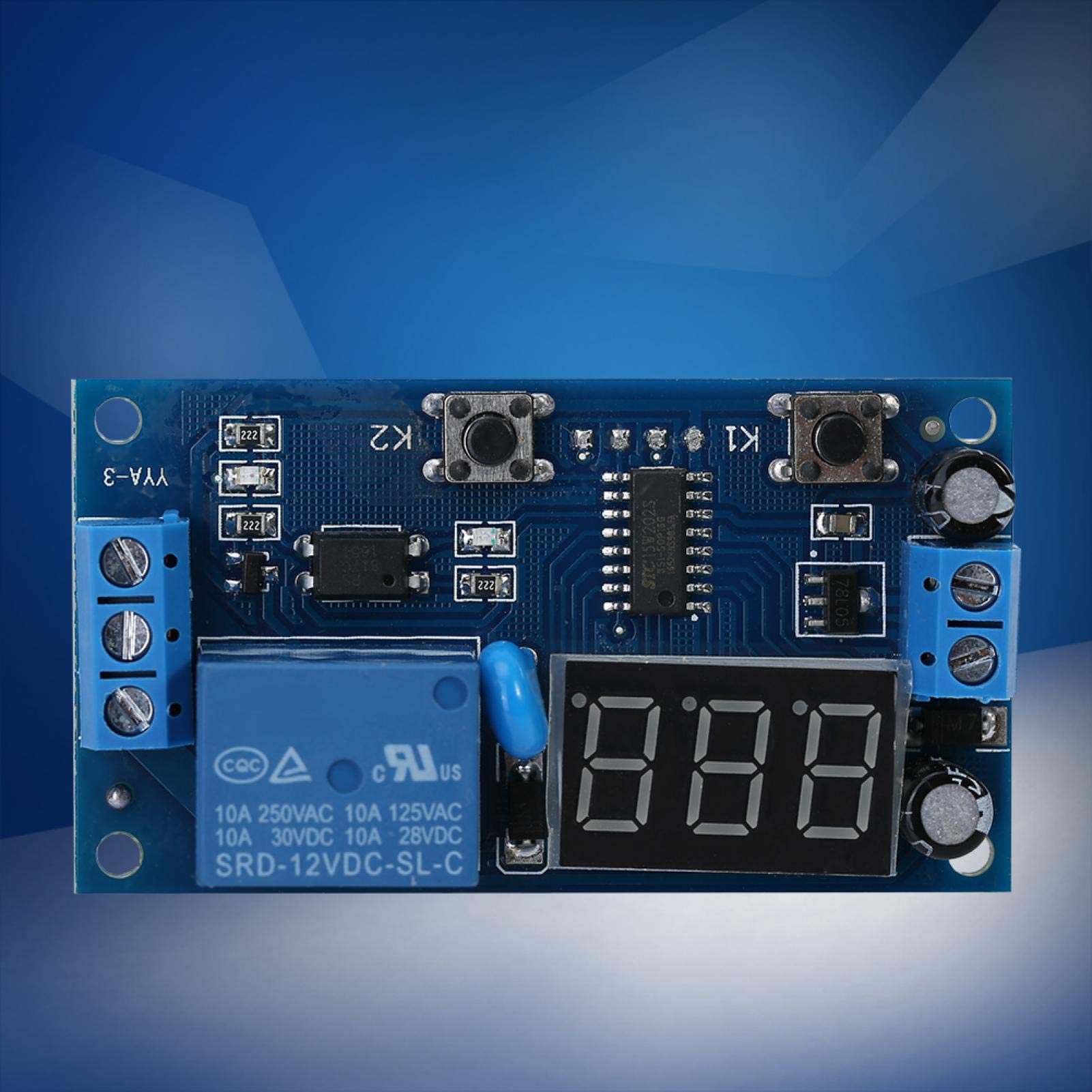 Kuuleyn Rele Temporizzatore Ciclico 12V DC con Display LED
