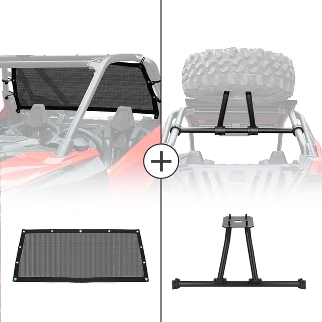 Kemimoto RZR PRO XP kit rete lunotto e portaruota scorta
