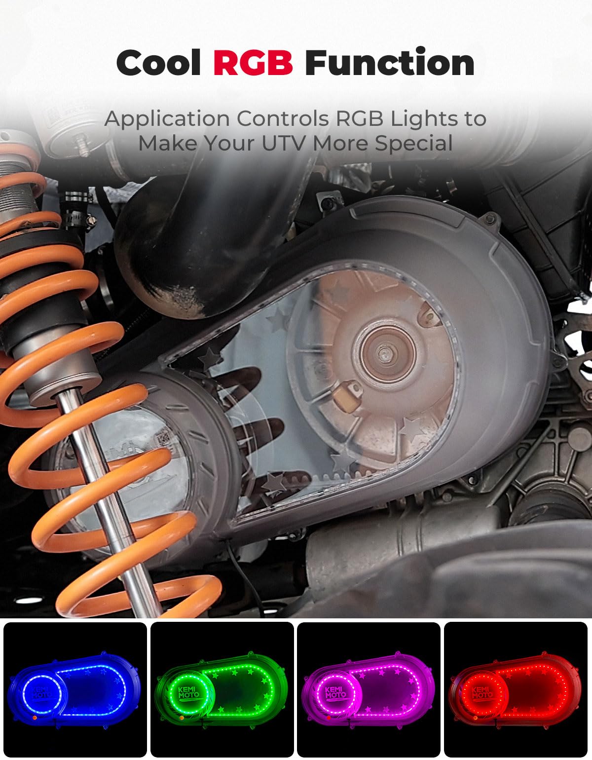 KEMIMOTO Coperchio Frizione Esterno RGB per Polaris RZR Ranger
