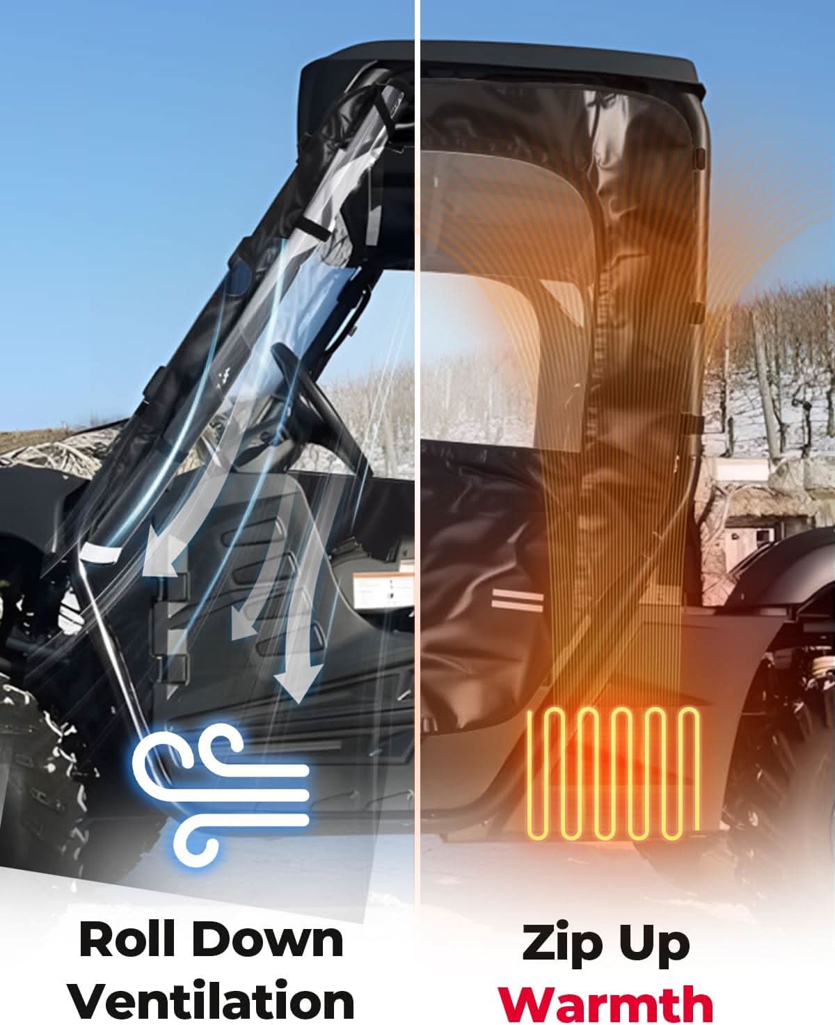 KEMIMOTO 1680D porte cabina UTV per Hisun 500 impermeabili