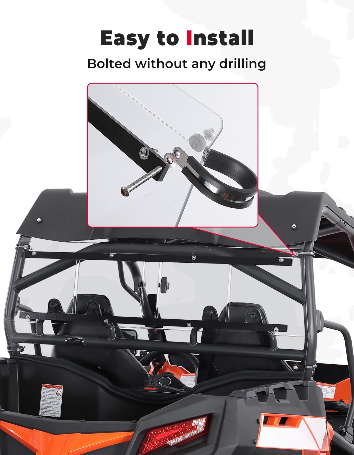 KEMIMOTO ZForce 500 800 1000 Lunotto Posteriore 2-in-1