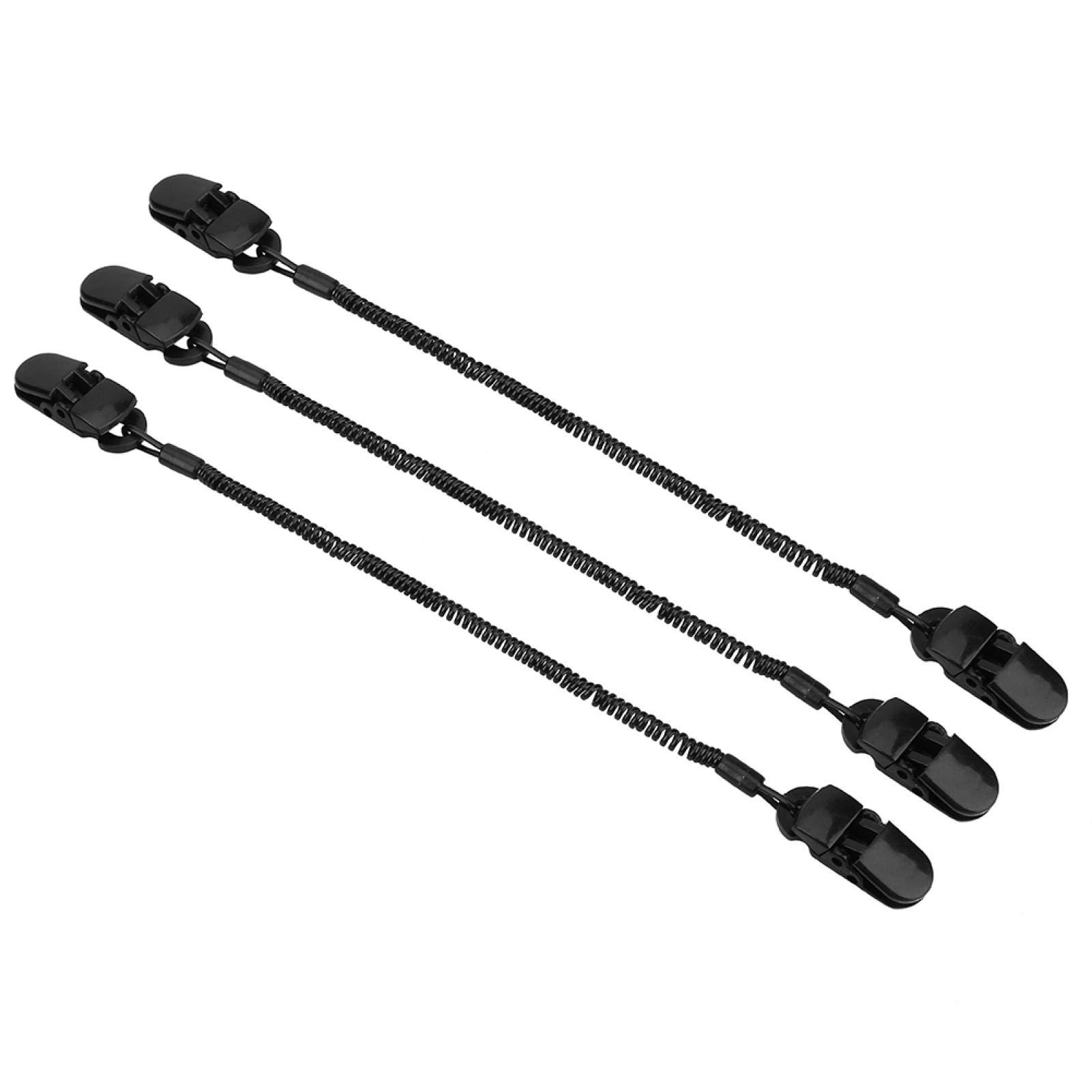 Kuuleyn Clip cappello sport laccetto a spirale 3 pezzi nero