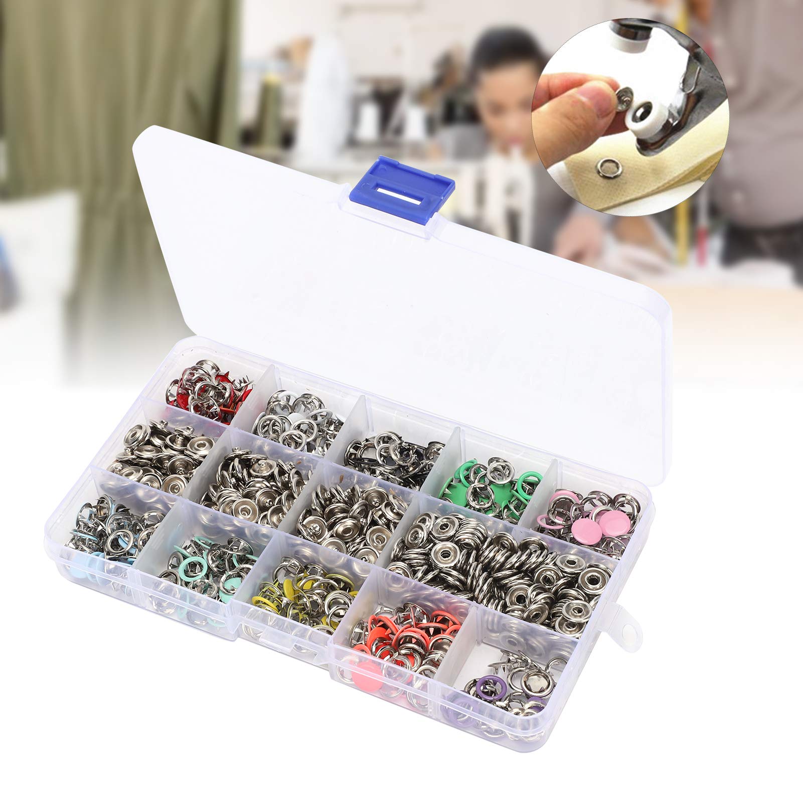 Kuuleyn Bottoni a Pressione Colorati 9,5mm Kit 804 Pezzi