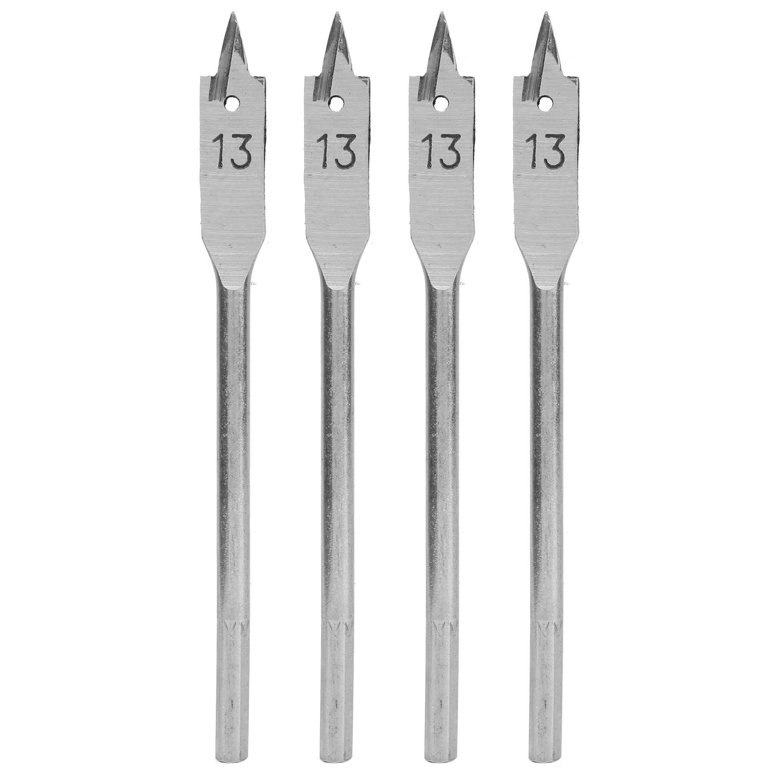 Kuuleyn Set 4 punte piatte legno 13 mm acciaio carbonio