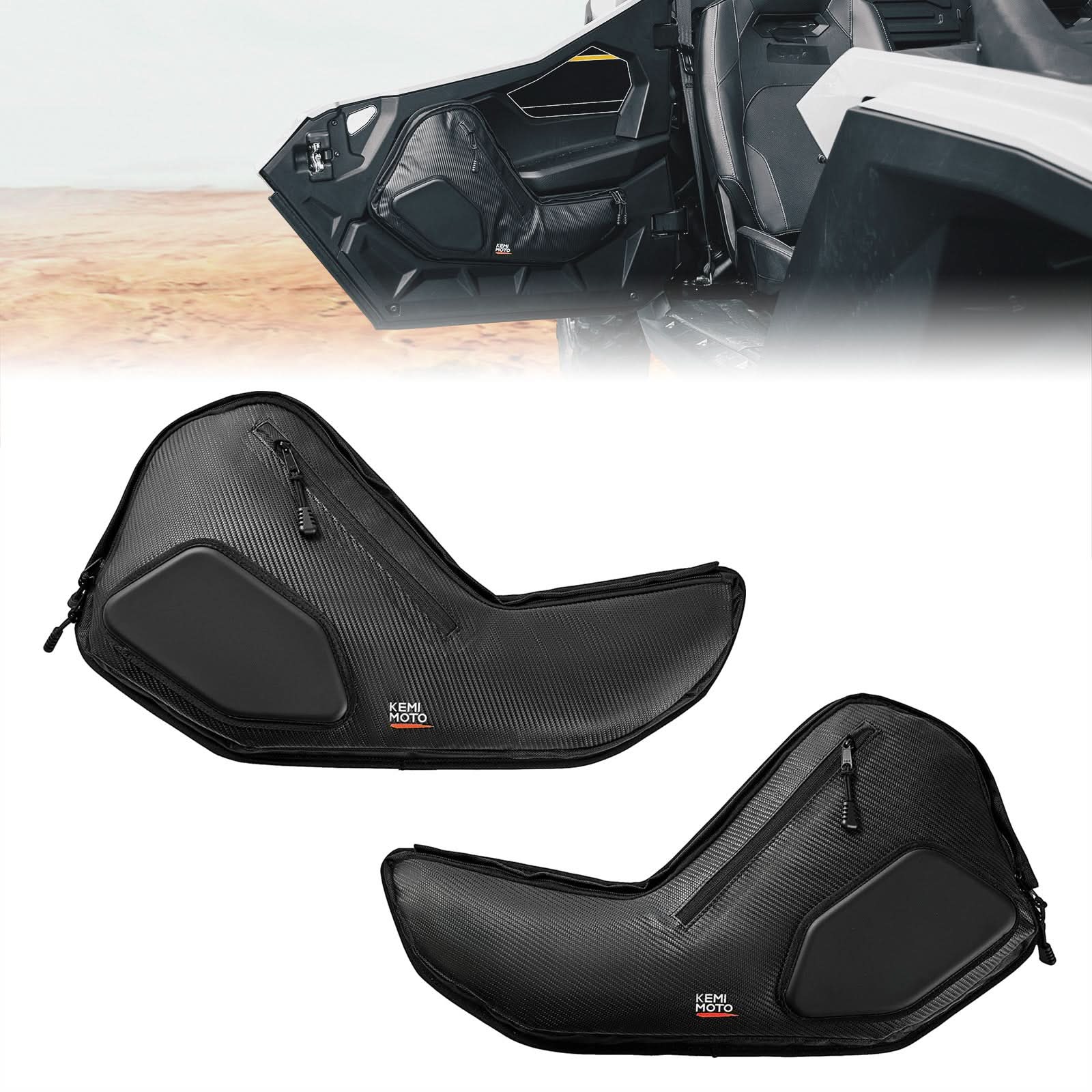 KEMIMOTO RZR 2025 borse portiera anteriore 6Q con ginocchiere