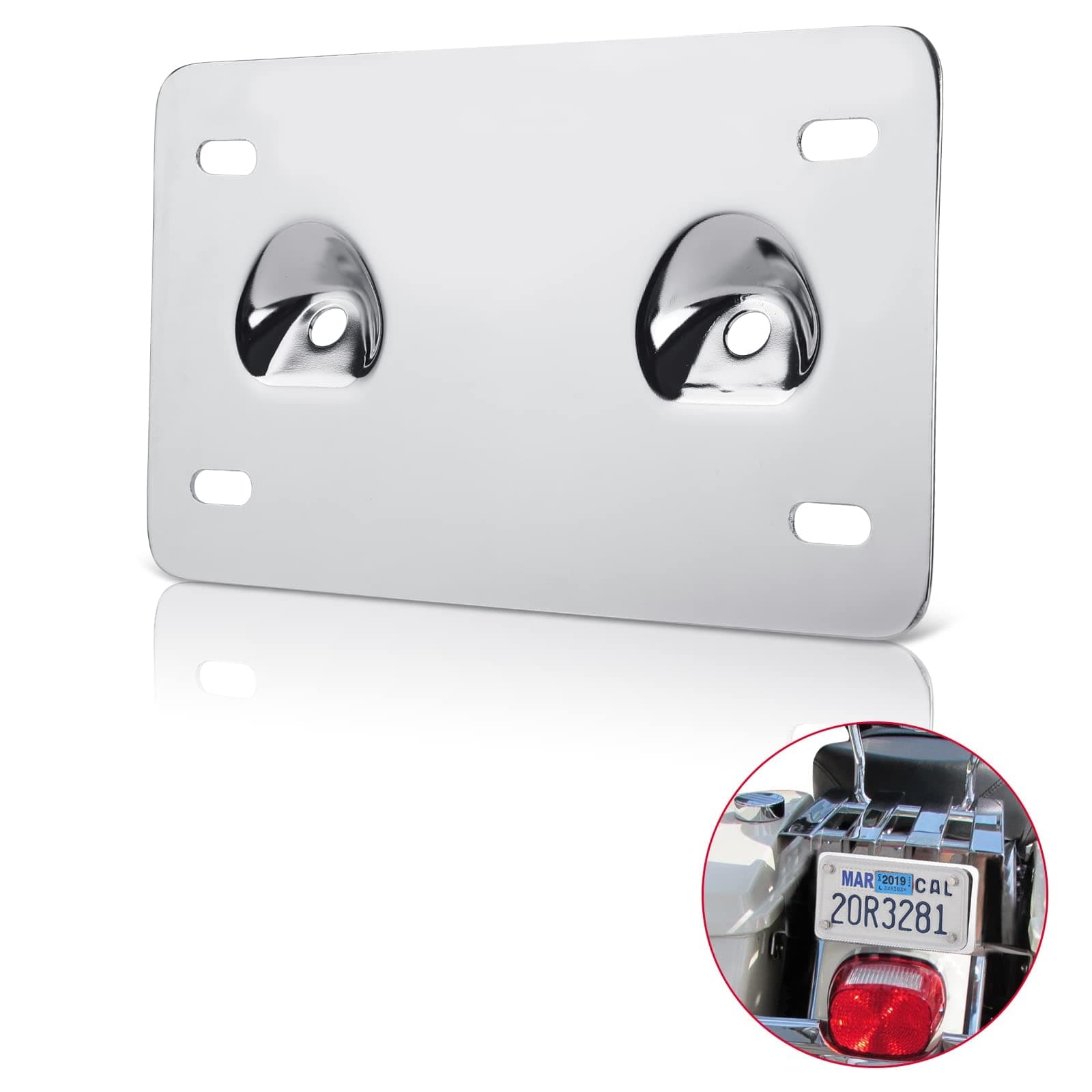 KEMIMOTO F1808-01001SL portatarga moto alluminio reclinato