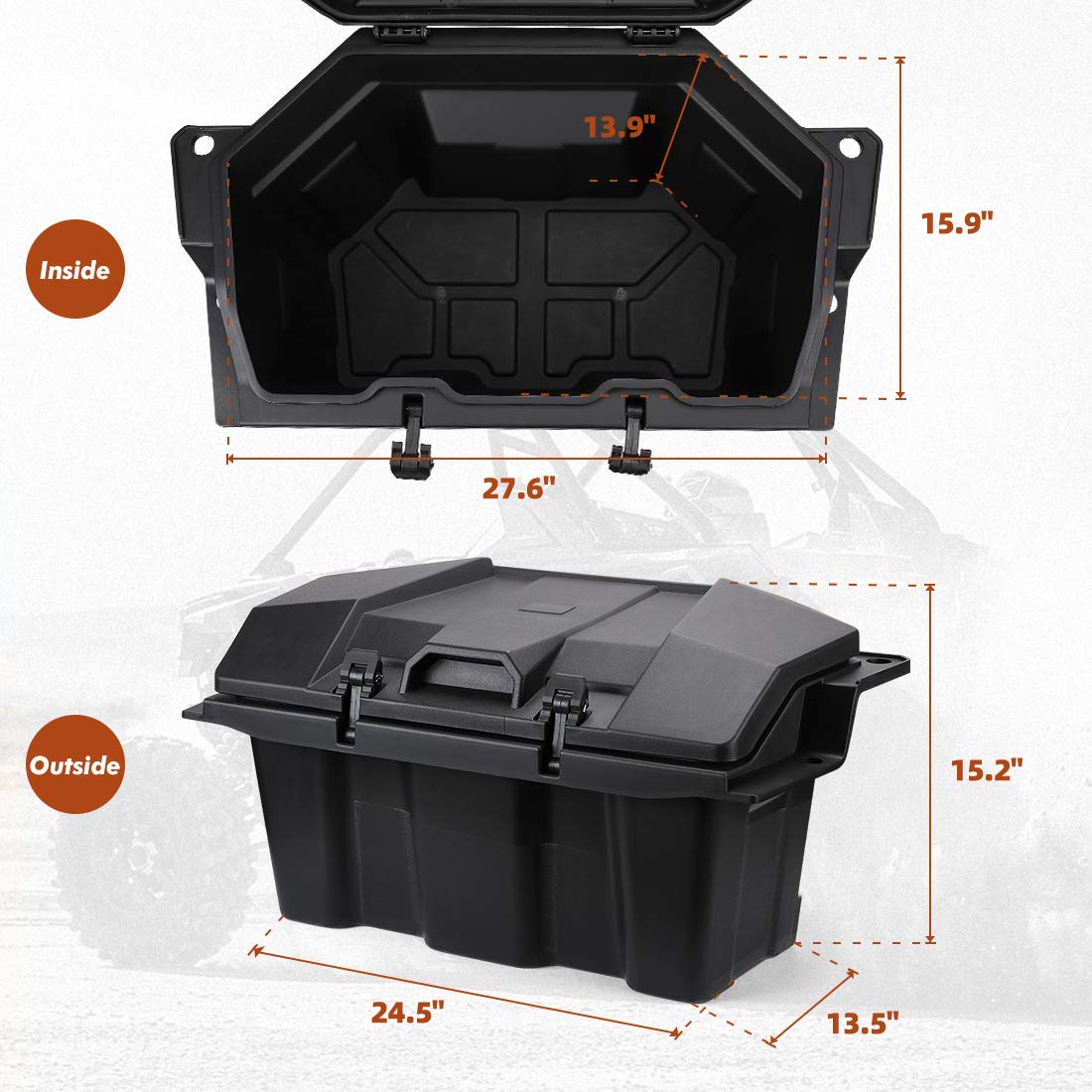 KEMIMOTO Baule Posteriore 73QT per RZR PRO XP