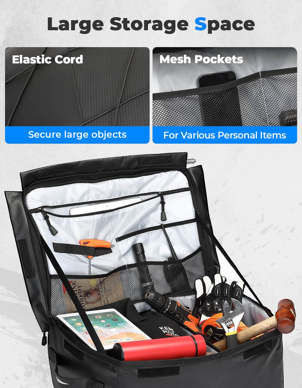 KEMIMOTO ATV 40L borsa portapacchi impermeabile 900D