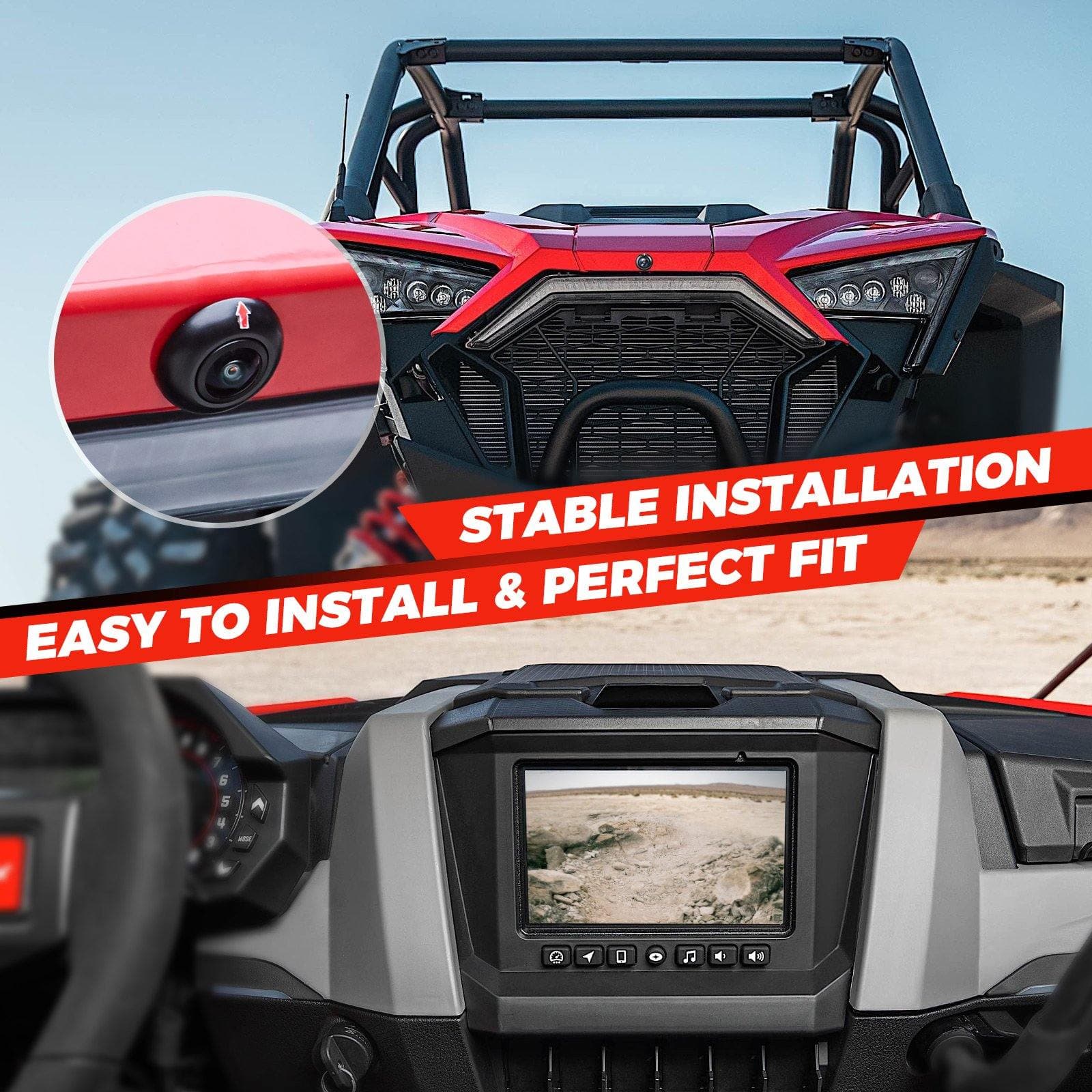 KEMIMOTO RZR telecamera anteriore 170° HD 720P