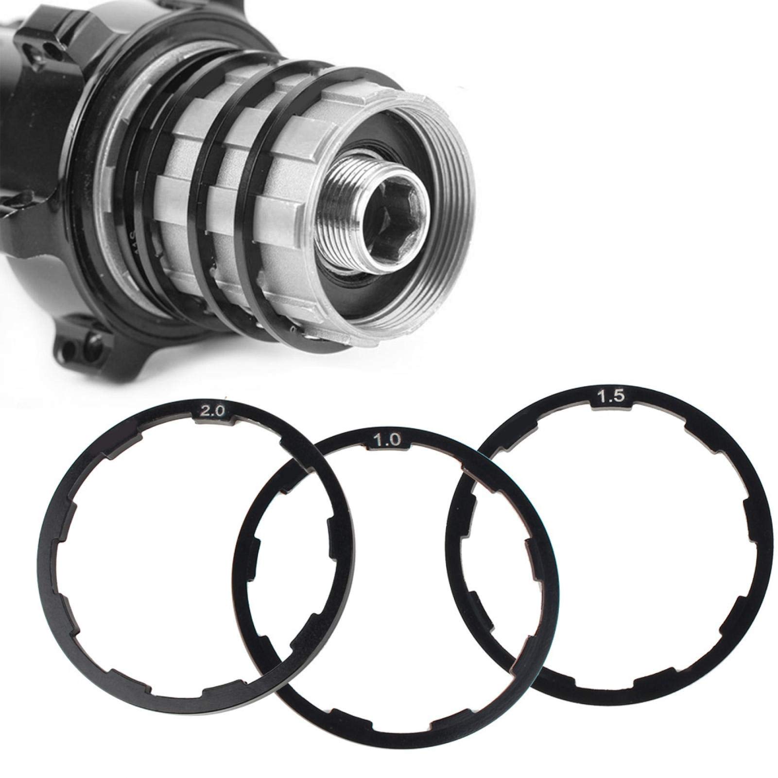 Kuuleyn Distanziali Bici Alluminio 1mm 1,5mm 2mm 3 Pezzi