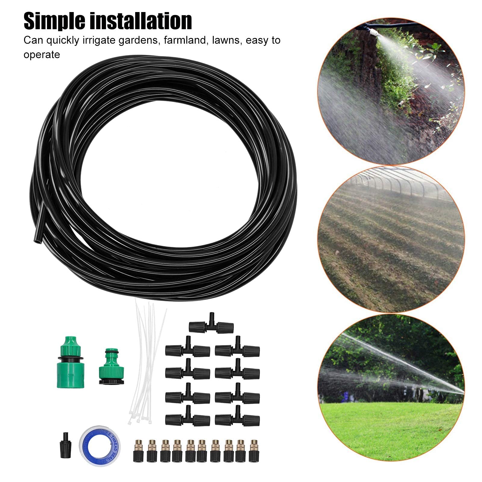 Kuuleyn Kit Irrigazione Nebulizzazione Tubo 10 m Serra