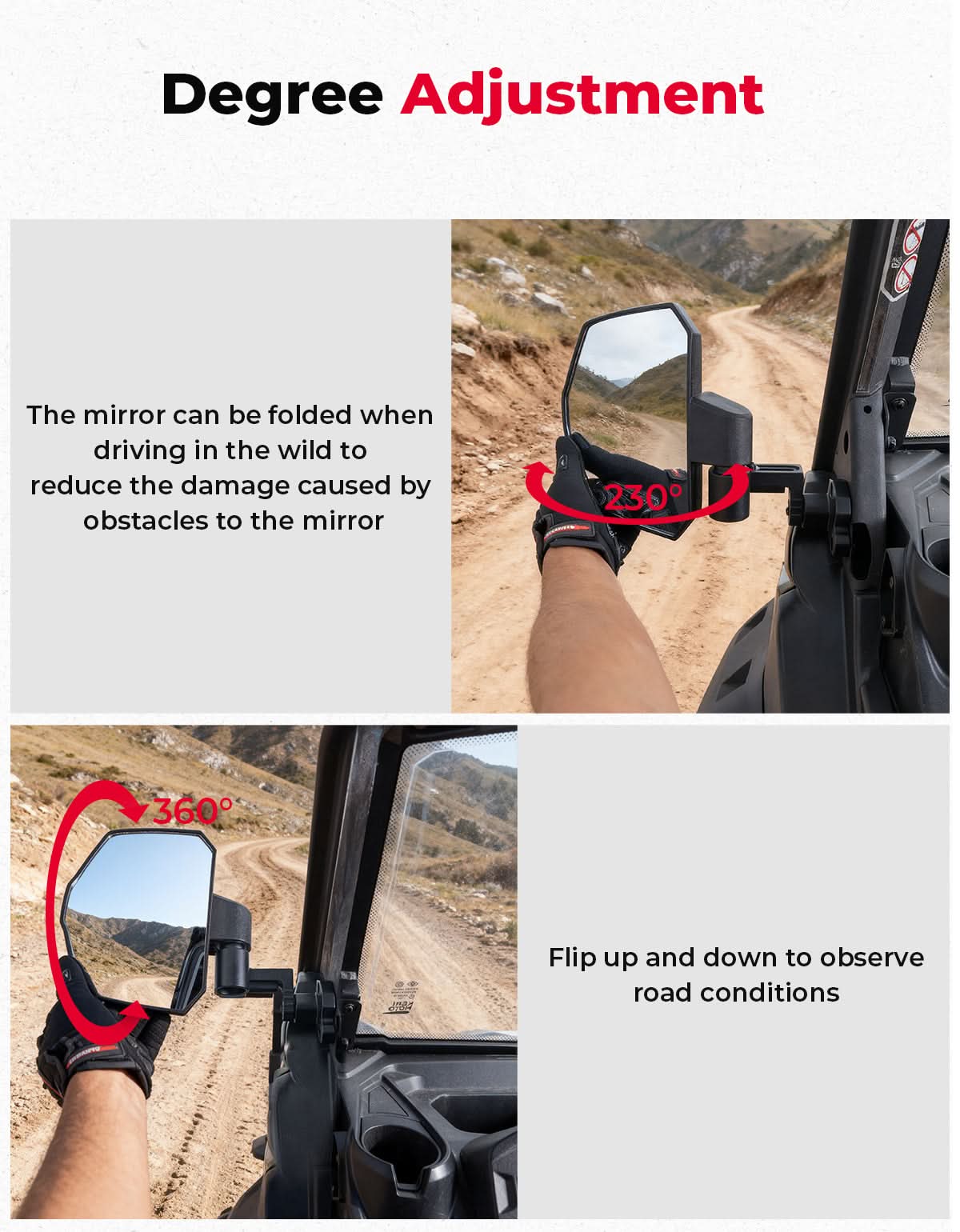 Kemimoto Defender specchietti laterali grandi