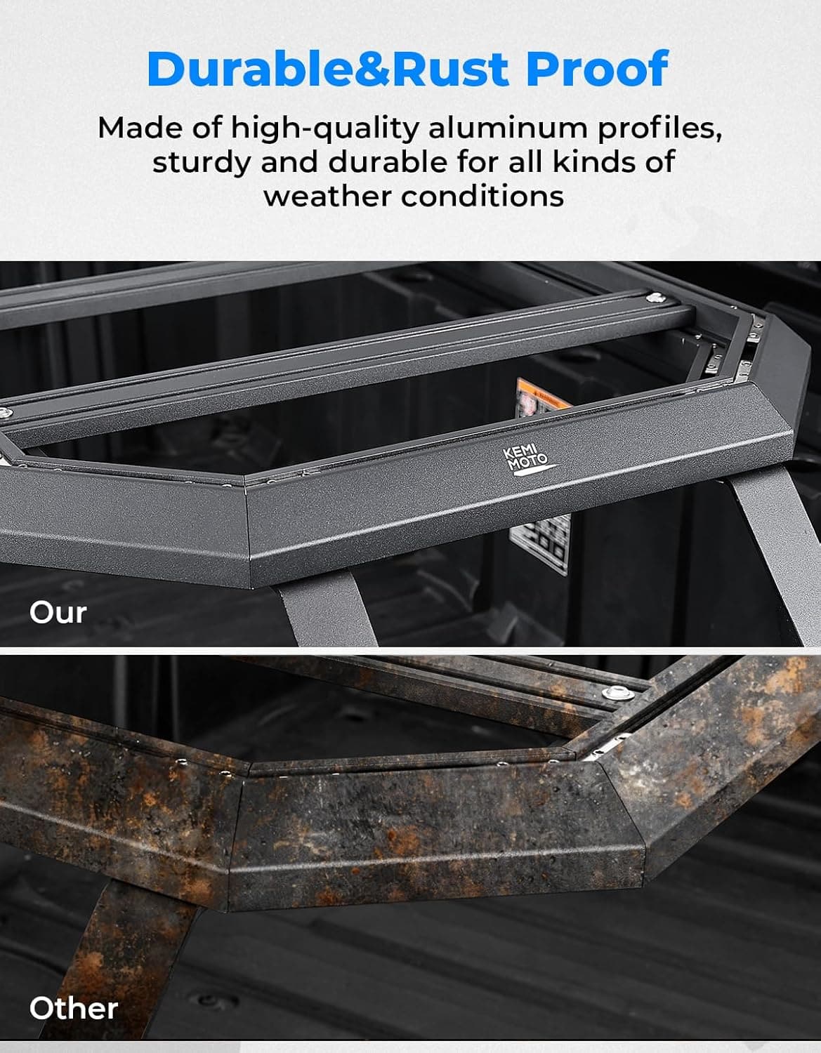 KEMIMOTO portapacchi posteriore Polaris Ranger 1000 alluminio