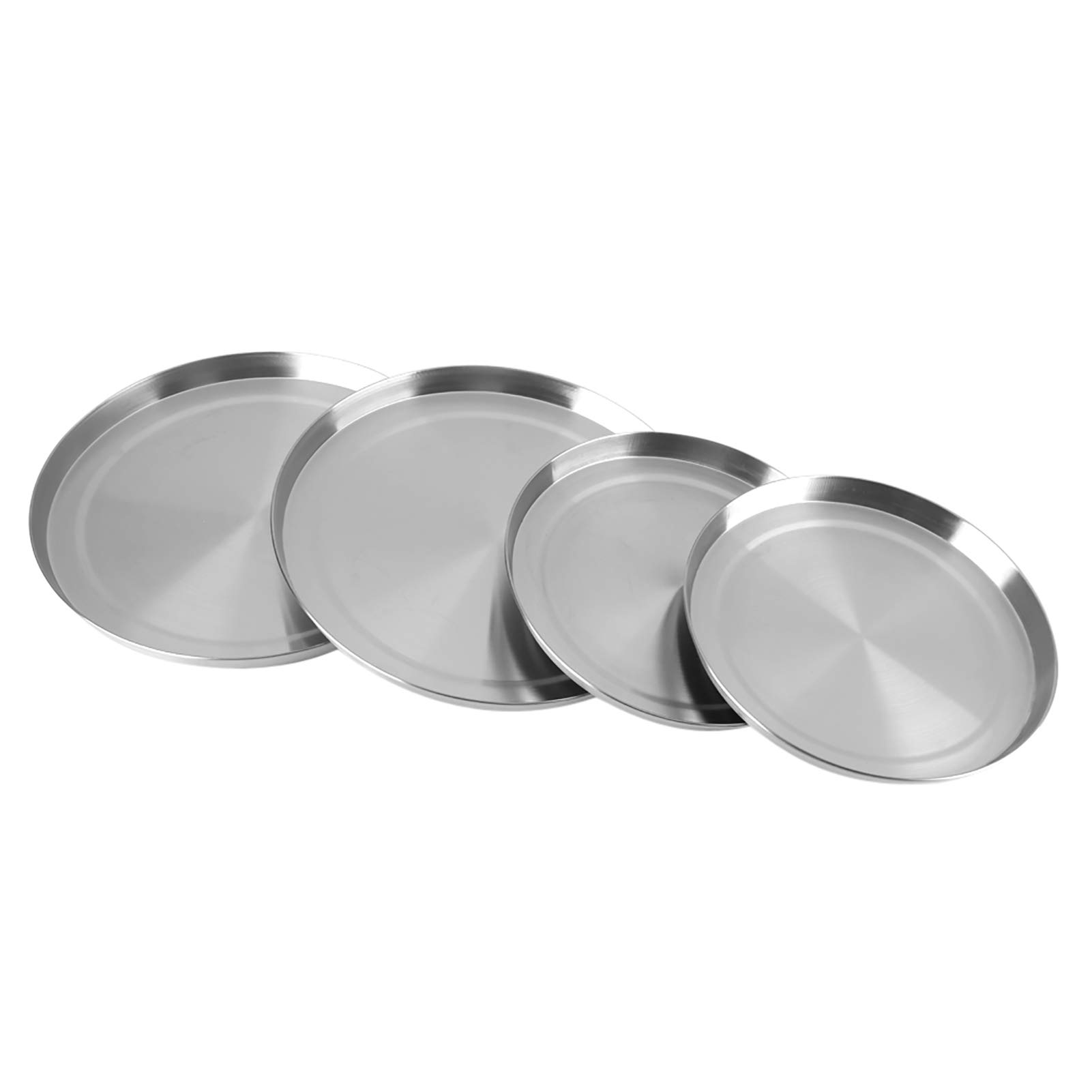 Kuuleyn Copribruciatori Acciaio Inox 4 Pezzi Argento 170/210 mm