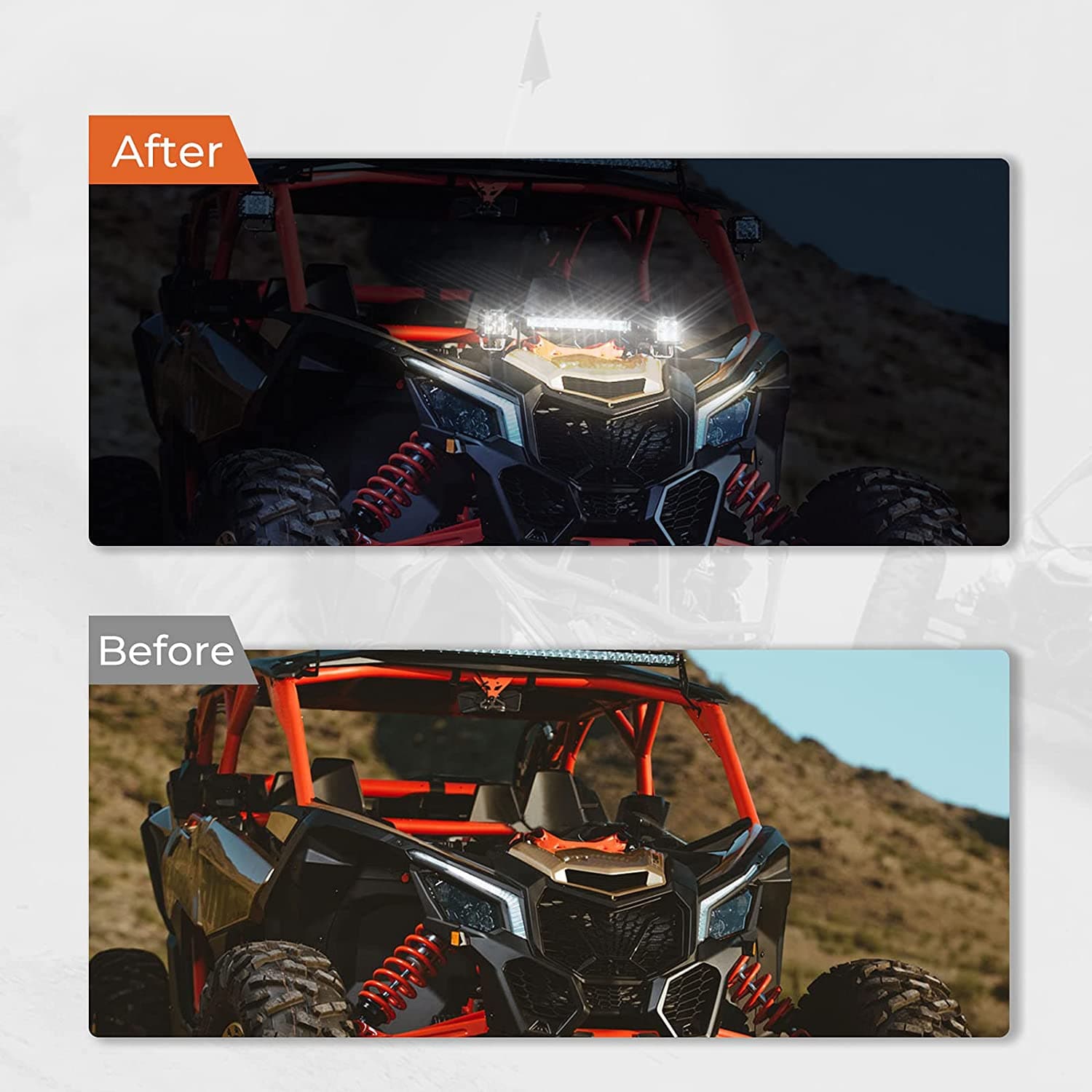 Kemimoto Maverick X3 staffa barra led 10-14 pollici