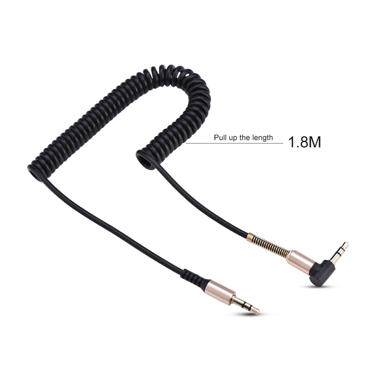 Kuuleyn cavo aux spirale 3,5 mm maschio-maschio 1,8 m nero