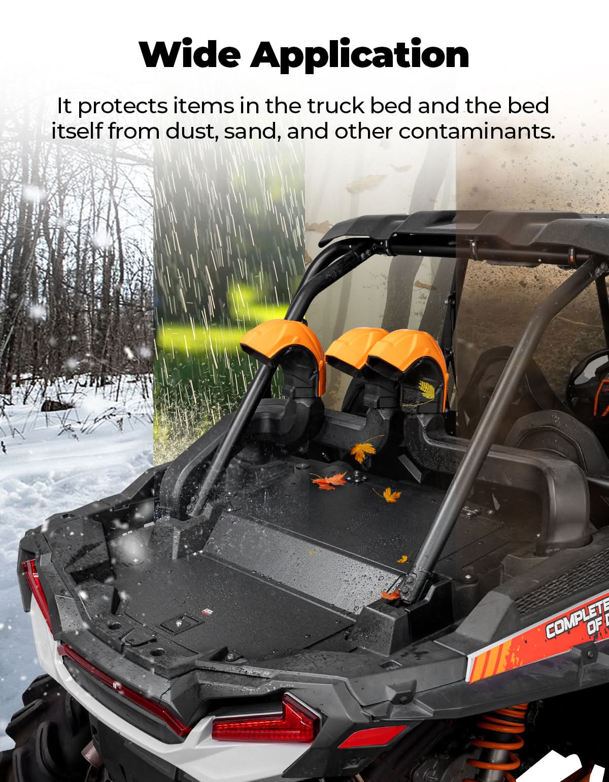 KEMIMOTO RZR XP 1000 baule posteriore alluminio nero