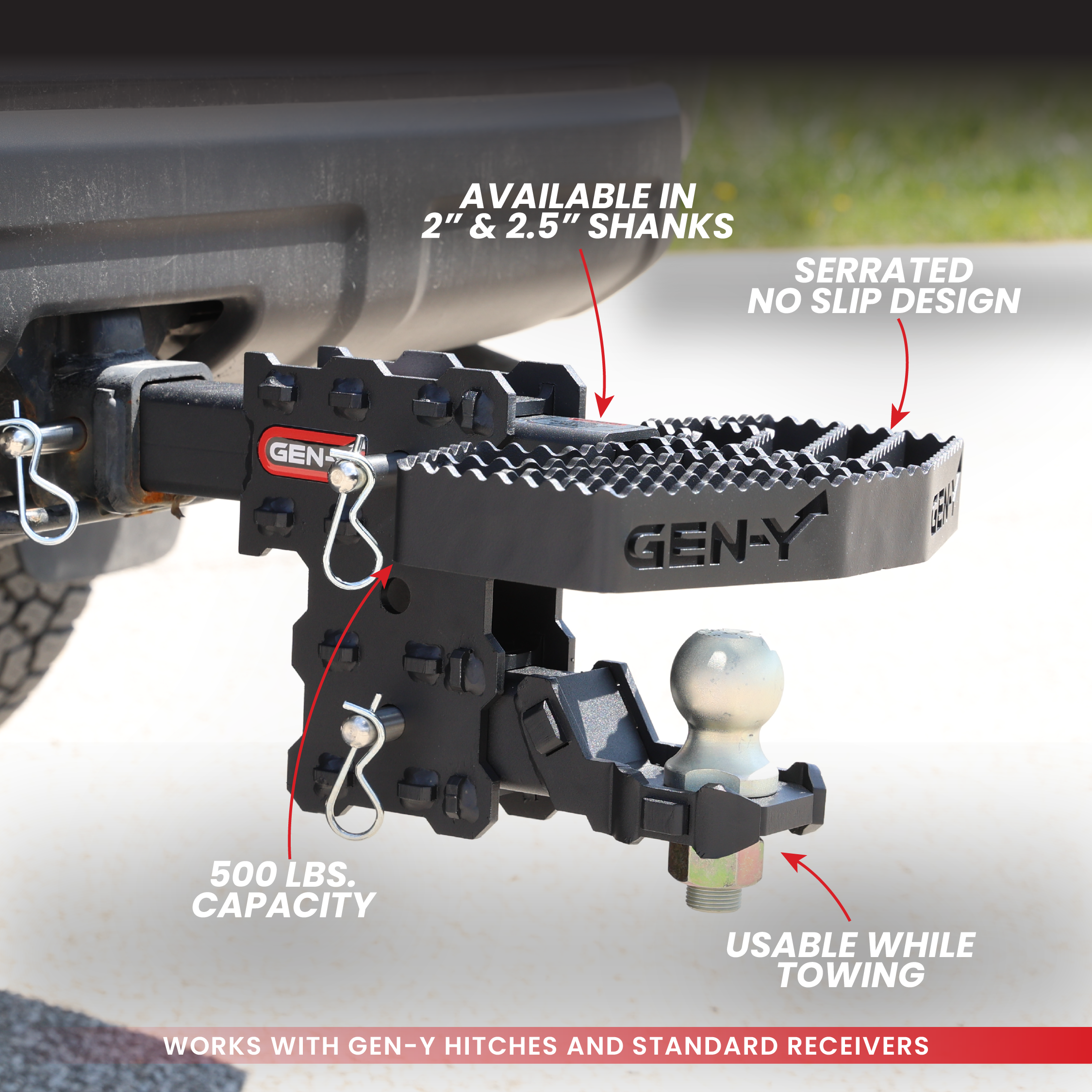GEN-Y Hitch GH-030 Gradino Gancio Traino Acciaio 500 libbre