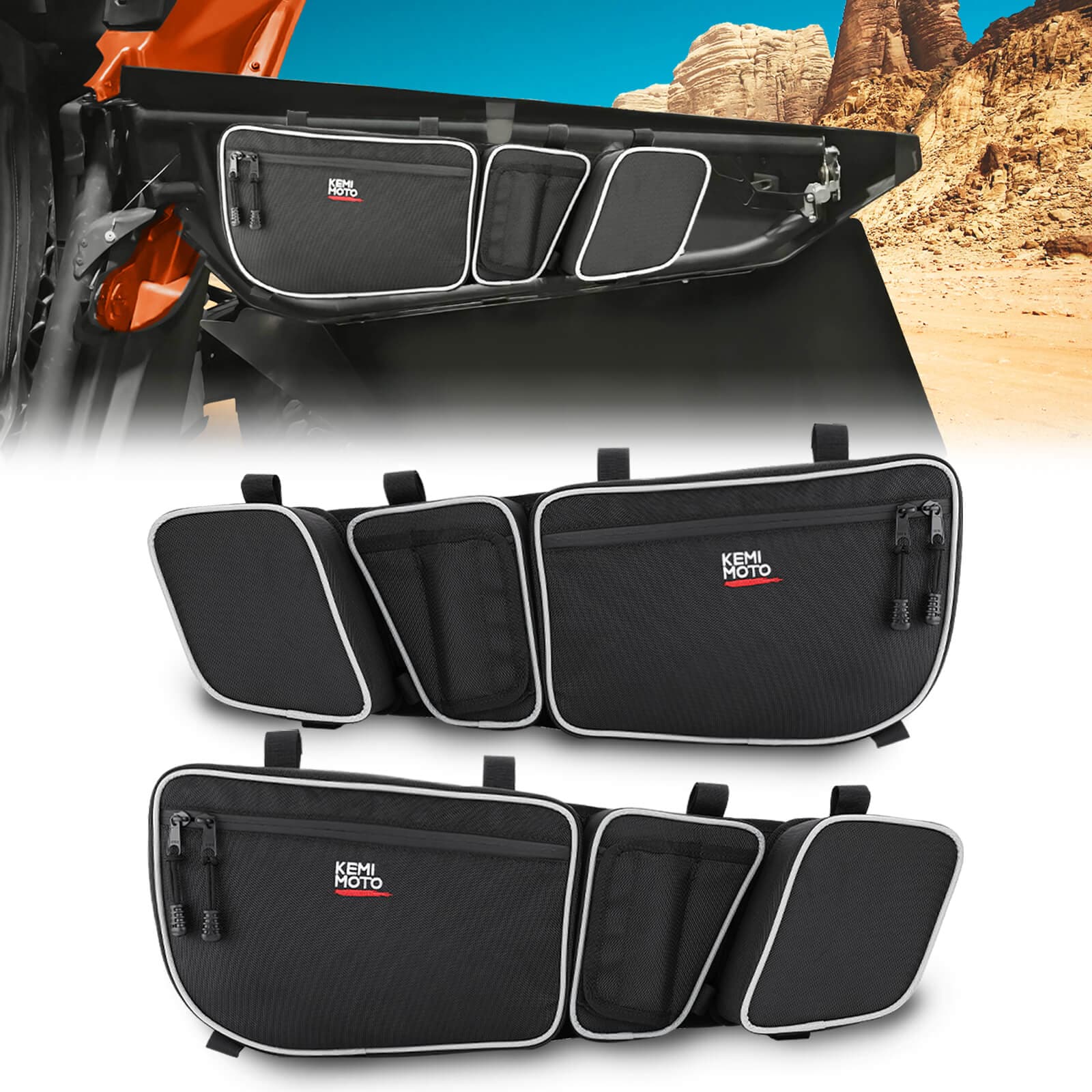 Kemimoto set borse + pannelli portiera Maverick X3