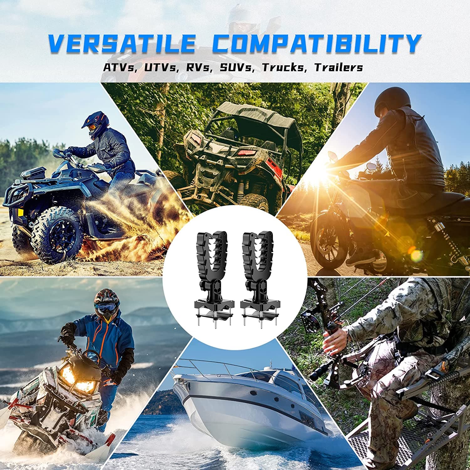 Kemimoto ATV portafucile manubrio gomma inclinabile