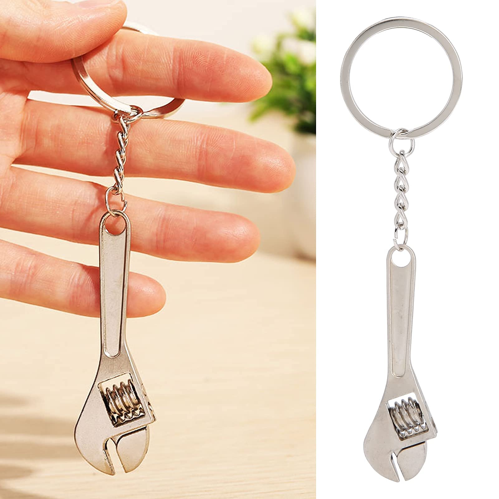 Hapivida Mini Chiave Inglese Portachiavi Metallo Set 10 Pezzi