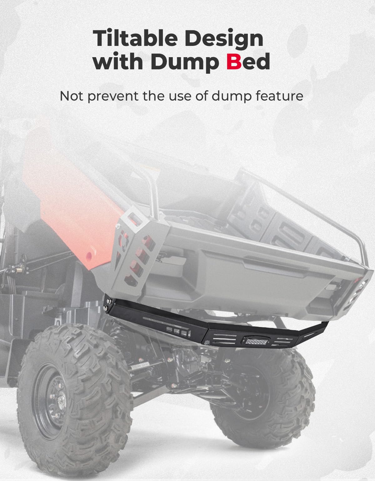 Kemimoto Pioneer 1000 paraurti posteriore acciaio con LED