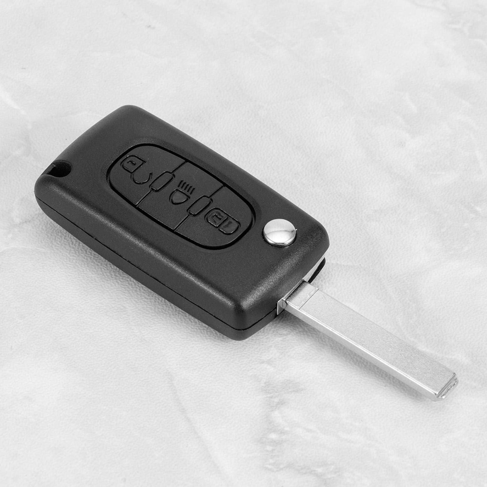 Kuuleyn guscio chiave 3 pulsanti nero per Citroen C3 C4 C5
