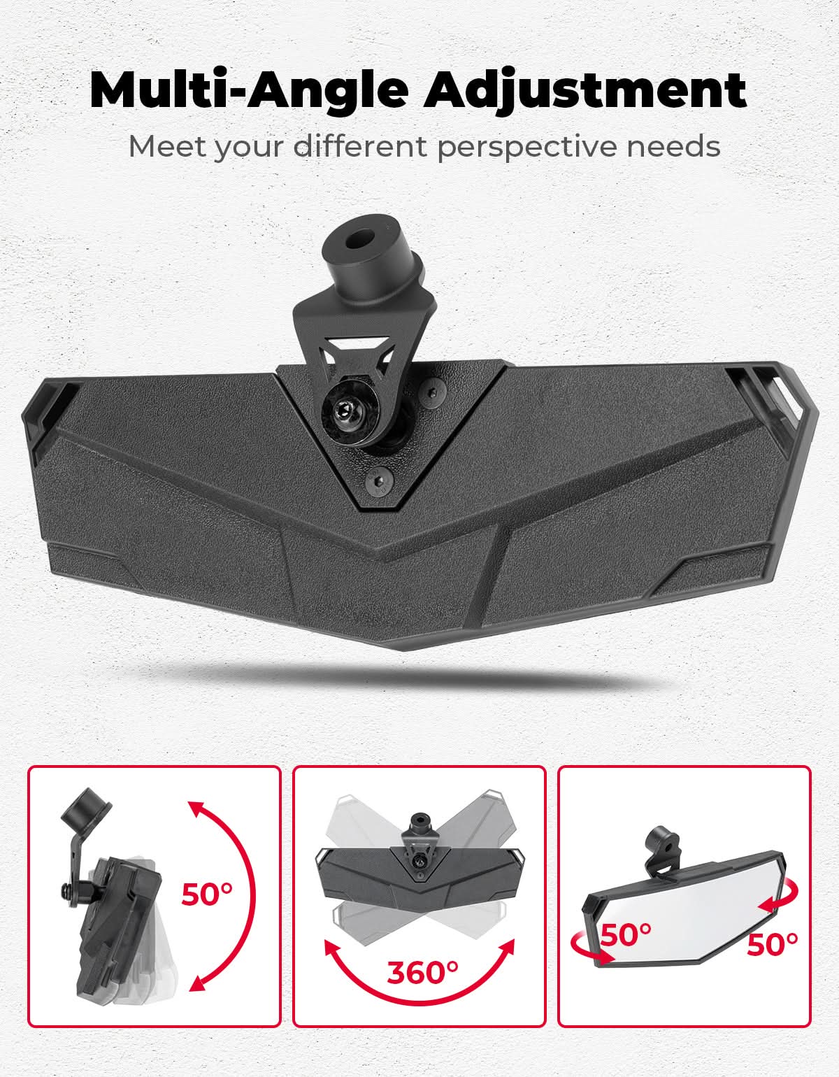 Kemimoto specchio centrale UTV UForce ZForce antiriflesso