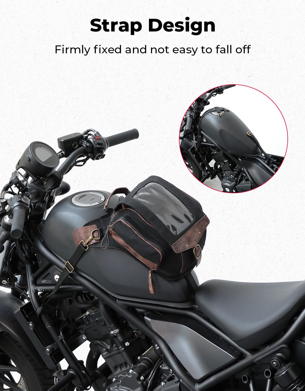 Kemimoto 8,5L borsa serbatoio moto espandibile touch