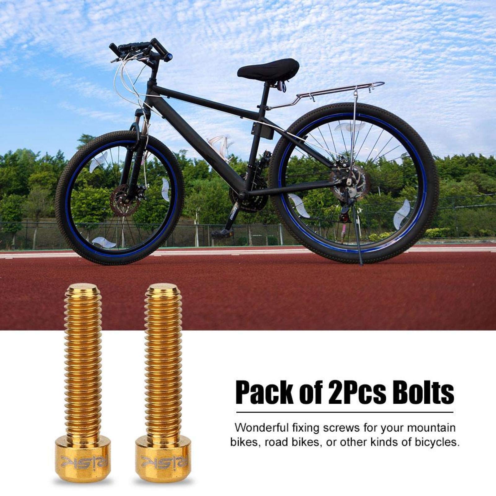 Kuuleyn Bulloni M6x25 freno a disco bici 2 pezzi oro