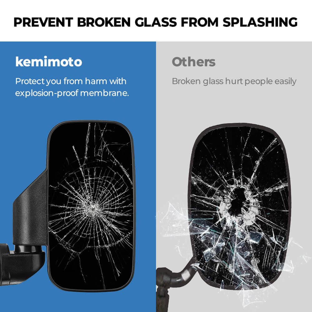 Kemimoto Ranger specchietti set 3 pezzi infrangibili