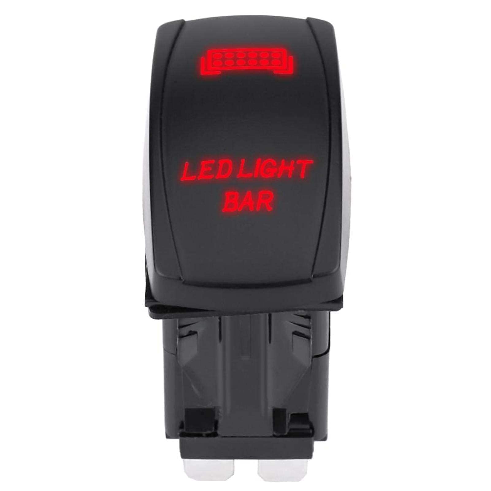 Kuuleyn Interruttore a Bilanciere Impermeabile Rosso 12V 24V