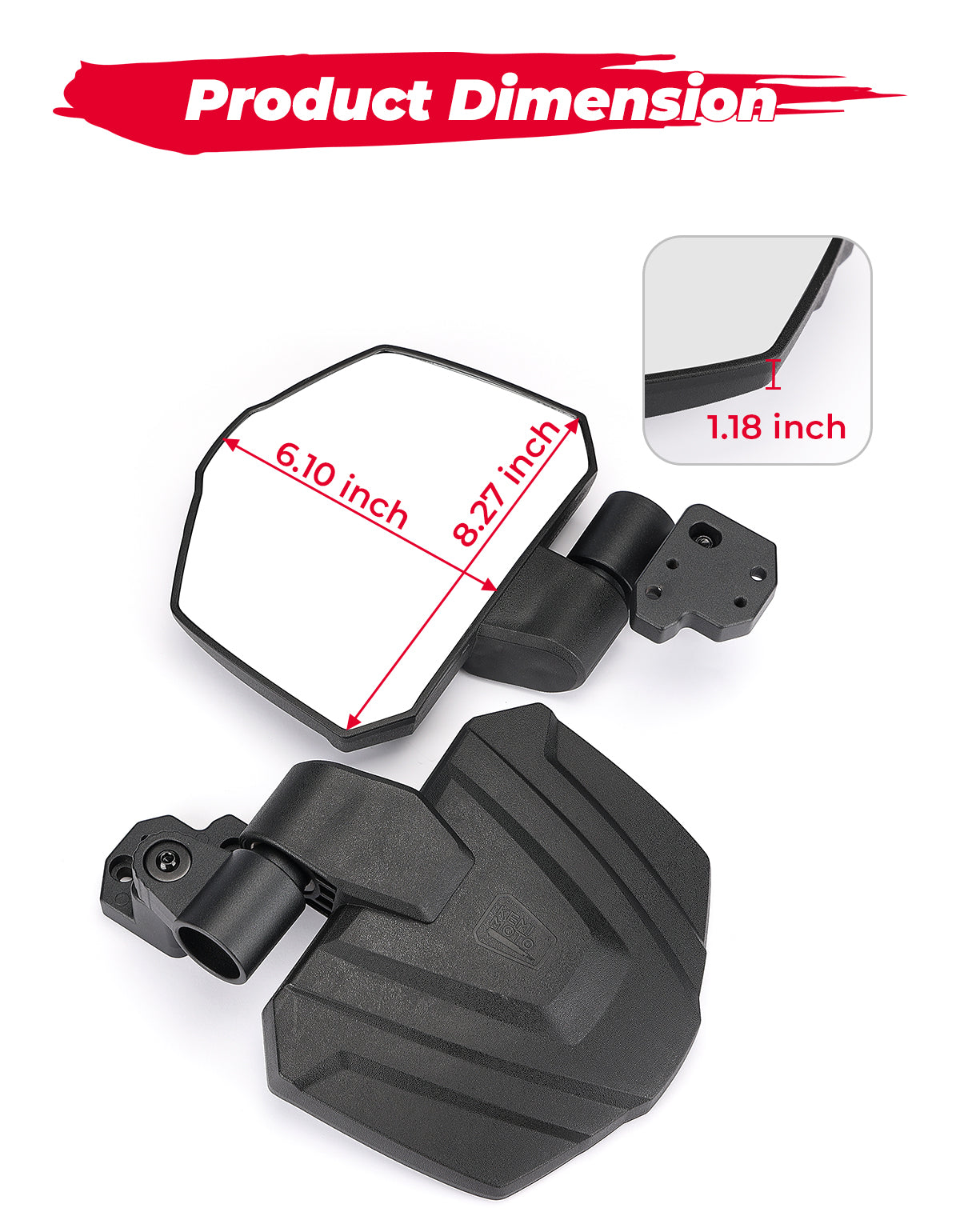 Kemimoto specchi laterali Can-Am Defender HD5 HD8 HD10 coppia