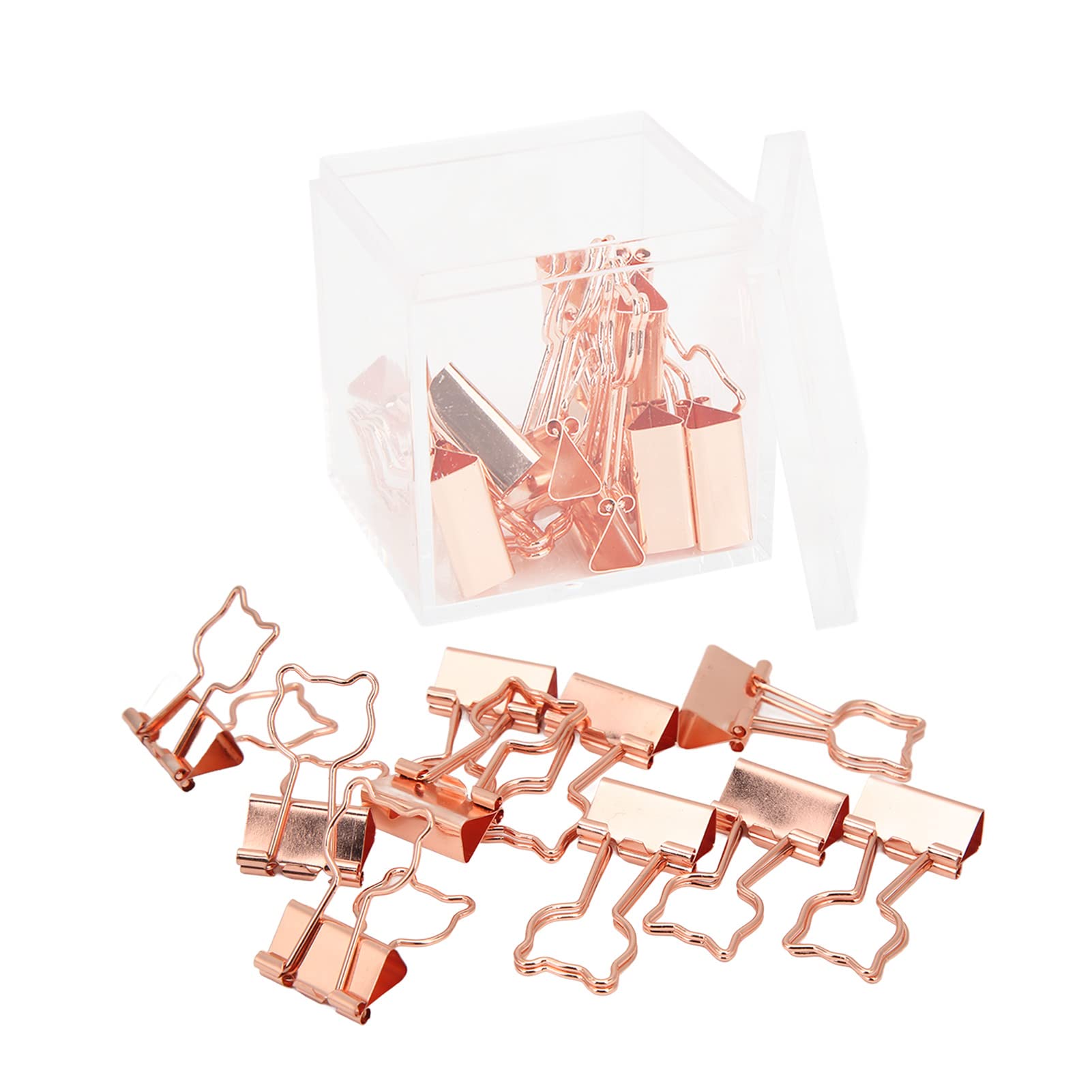 AOWINHIT Clip Raccoglitori Orsetto Ferro 20 Pezzi con Scatola