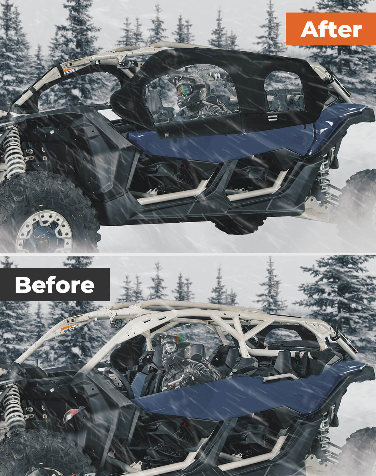 KEMIMOTO Maverick X3 MAX porte superiori morbide impermeabili