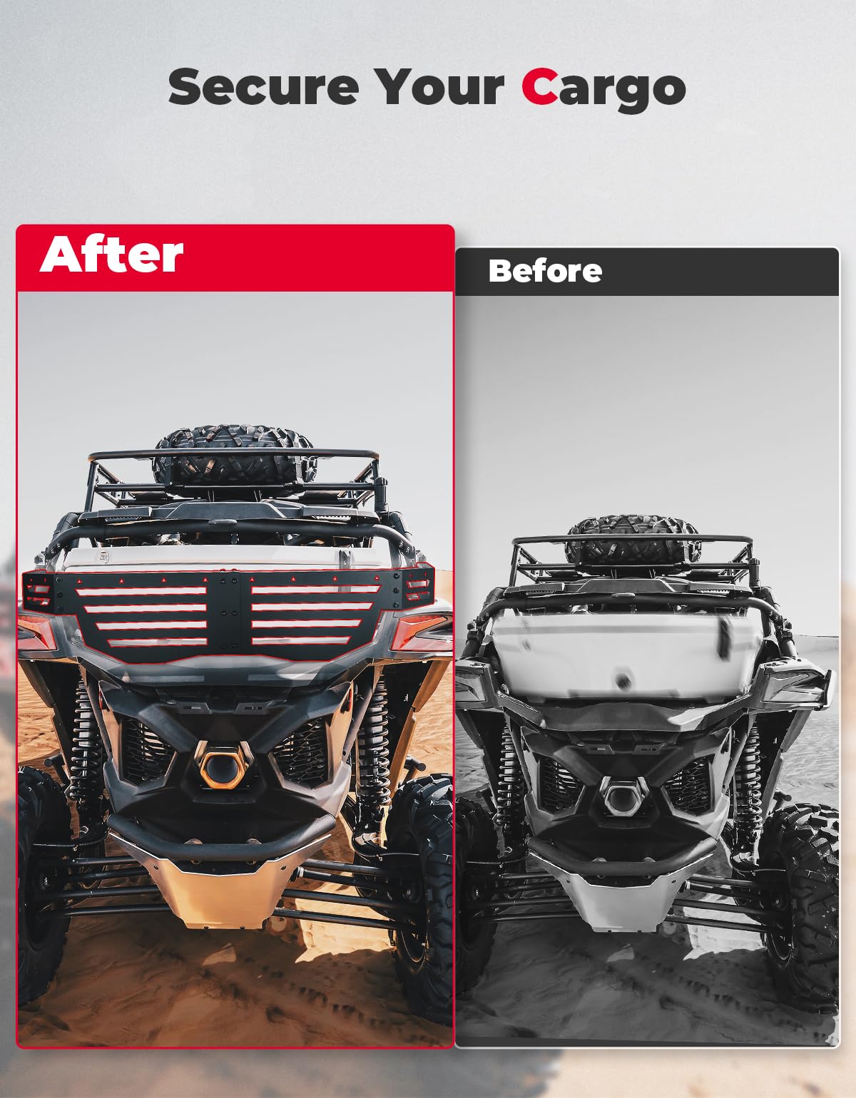 KEMIMOTO Sponda Posteriore per Maverick X3 in Metallo Nera