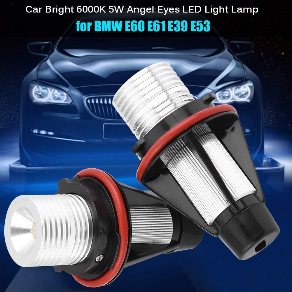 Kuuleyn Angel Eyes LED 6000K E60 E61 2 Pezzi Bianchi